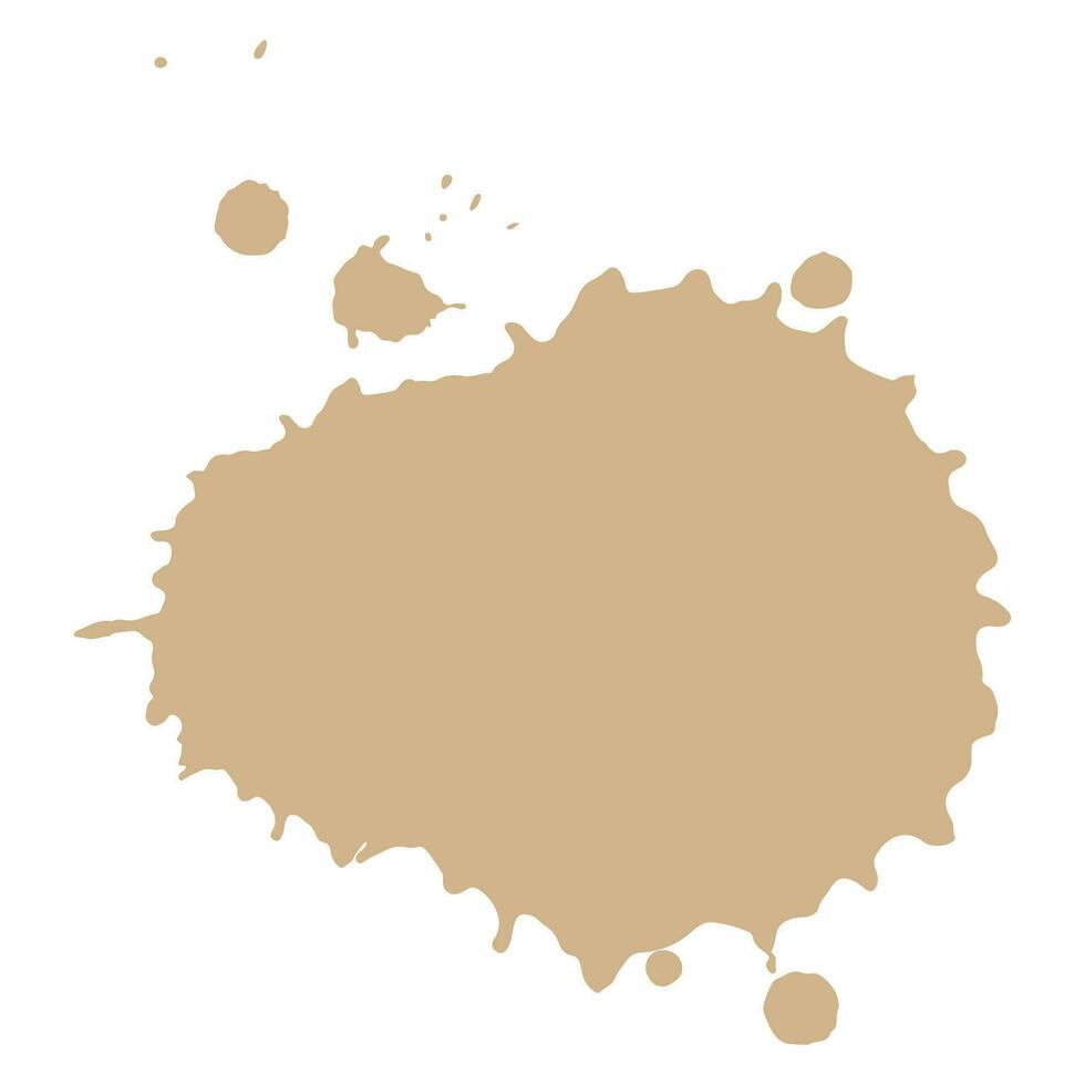 brown tan shade ink splash brush drop vector