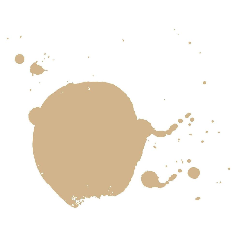 brown tan shade ink splash brush drop vector