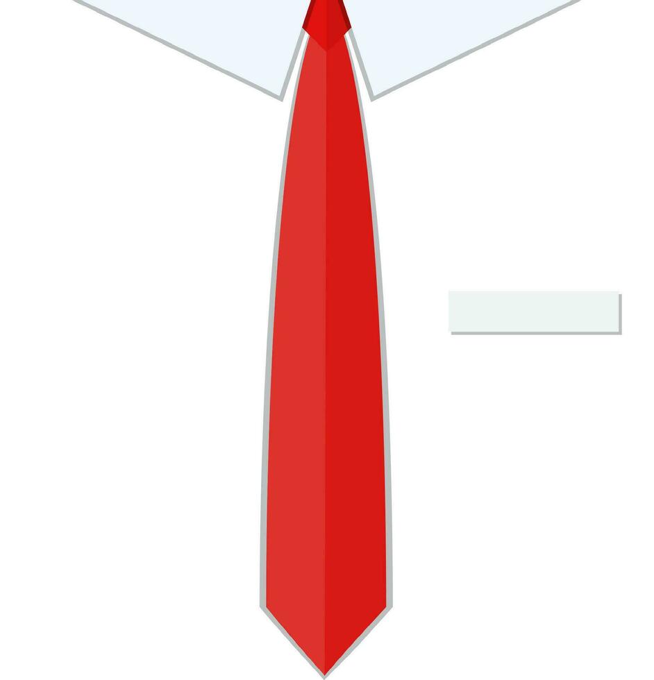 Business man shirt with red tie vector