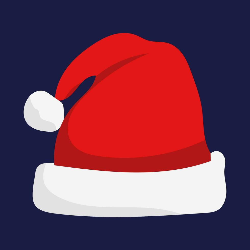 Papa Noel claus rojo sombrero vector