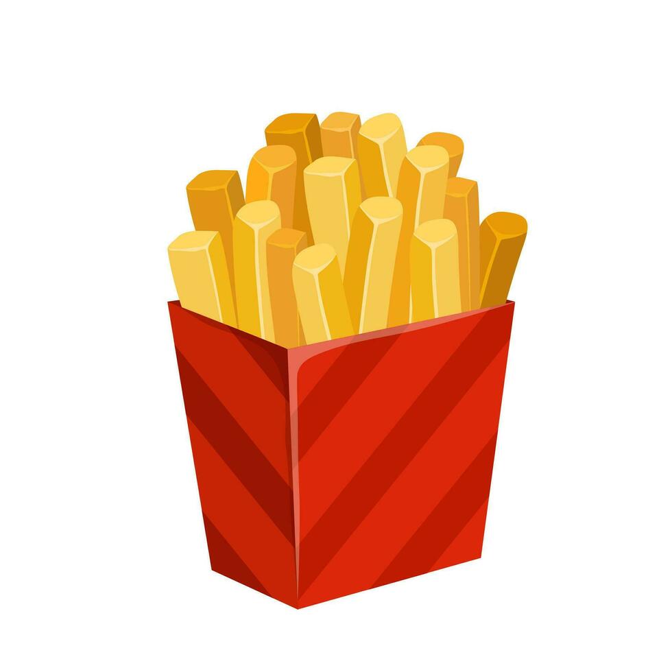 French fries fast food vector illustration