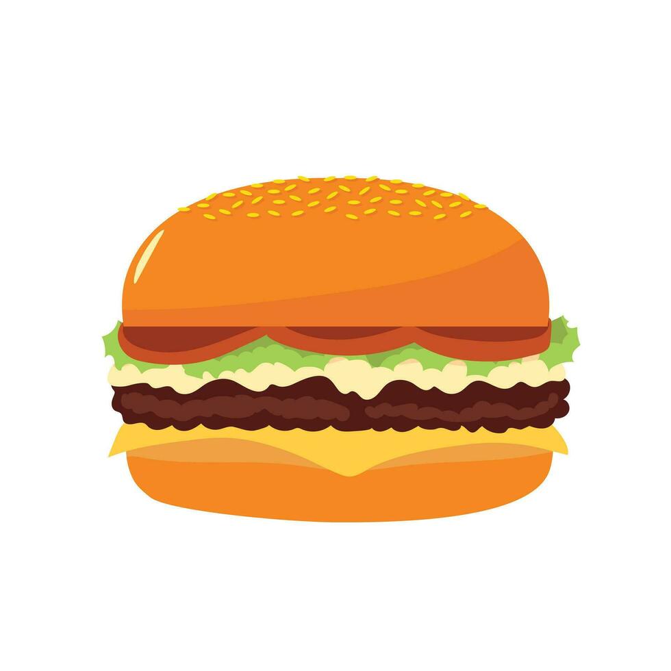 hamburguesa con queso vector ilustración
