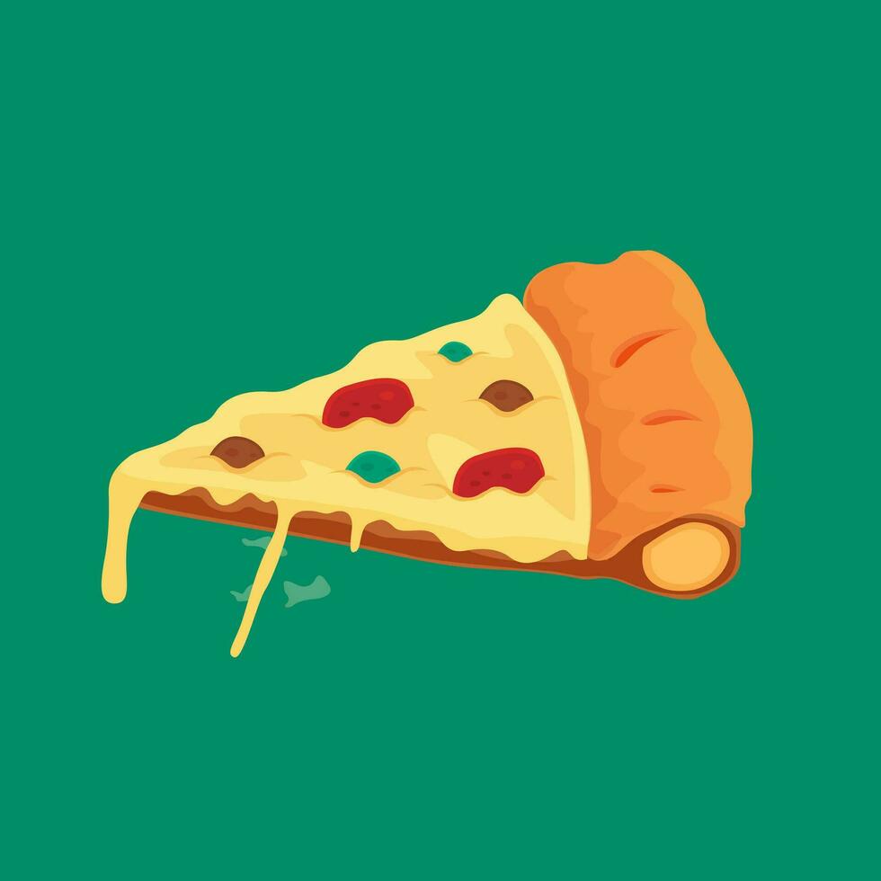 Slice pizza vector illustration