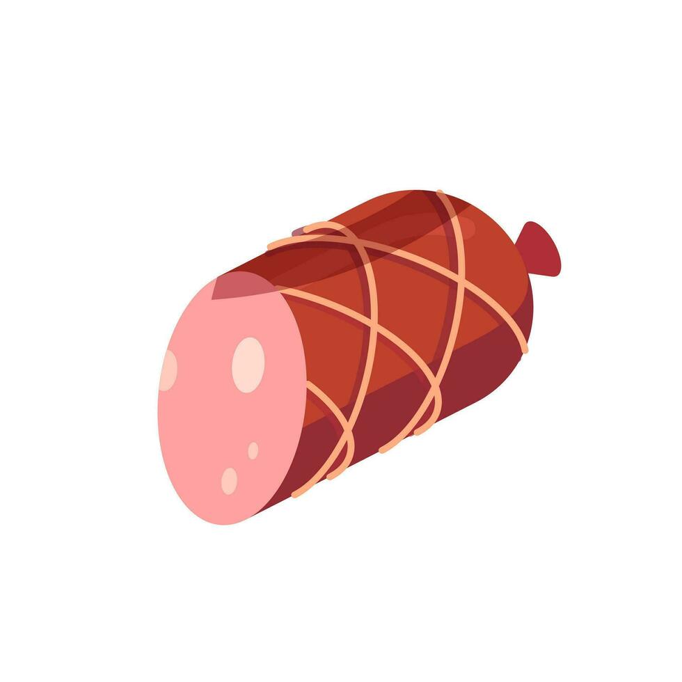 Salami Flat Design Style vector
