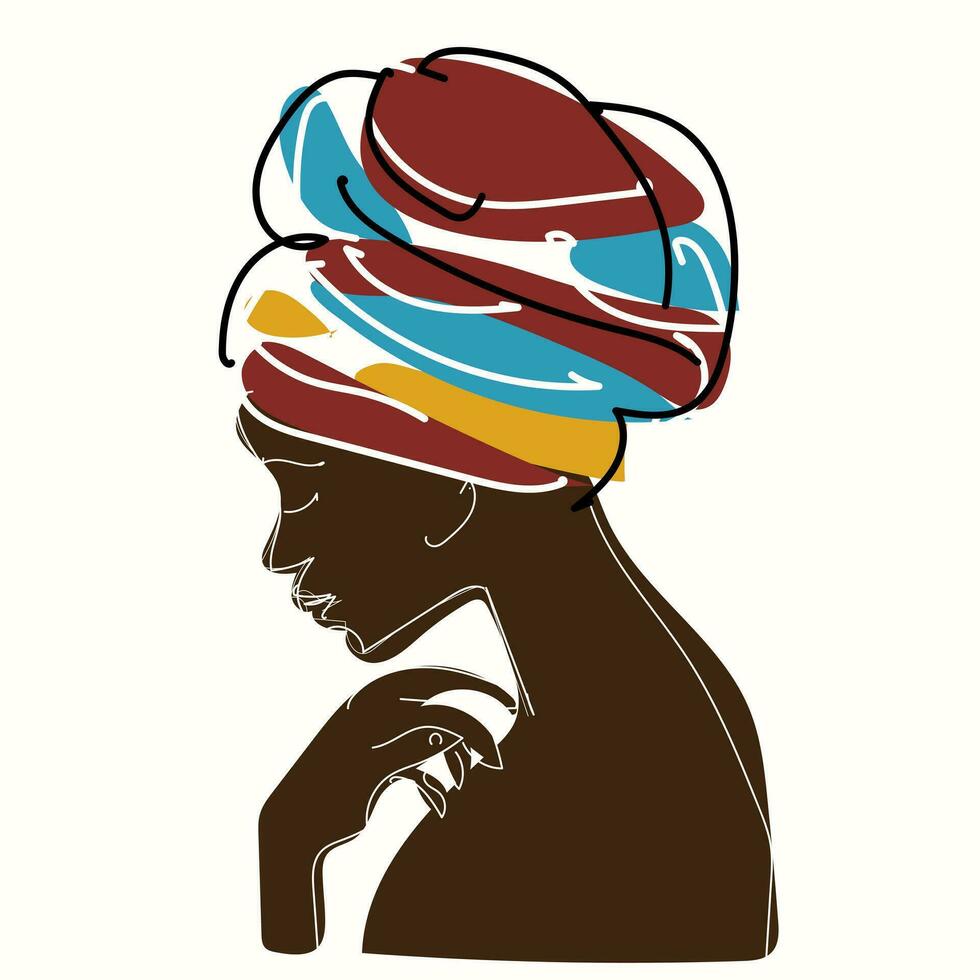 African woman vector