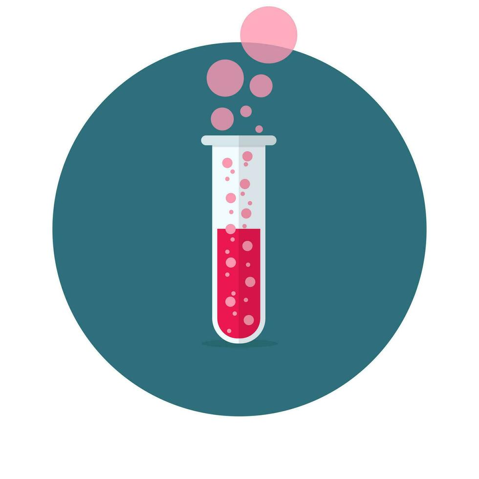 test tube flat icon vector