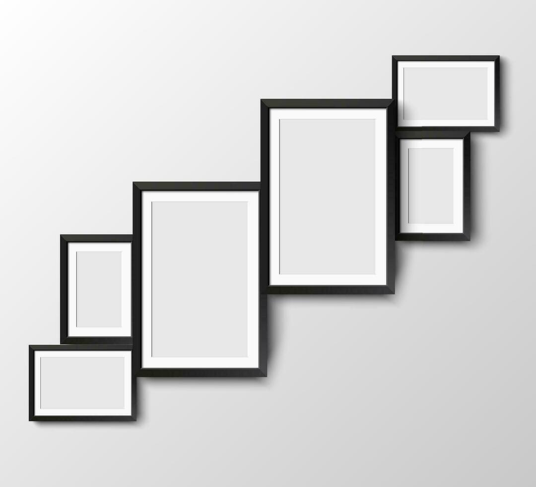 set of picture frames vector