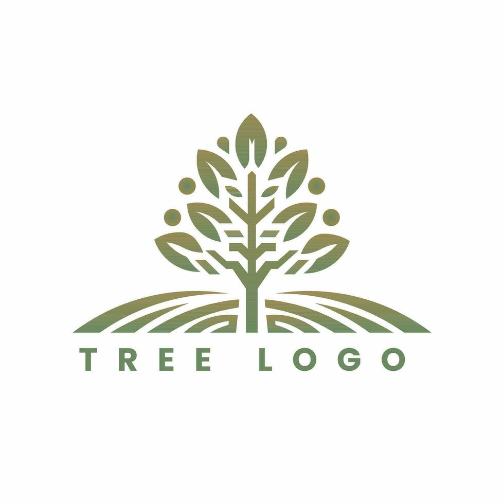 Tree leaf organic eco green logo design concept vector template