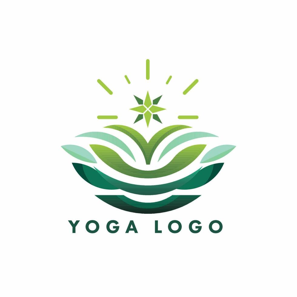 Natural yoga concept design logo vector template