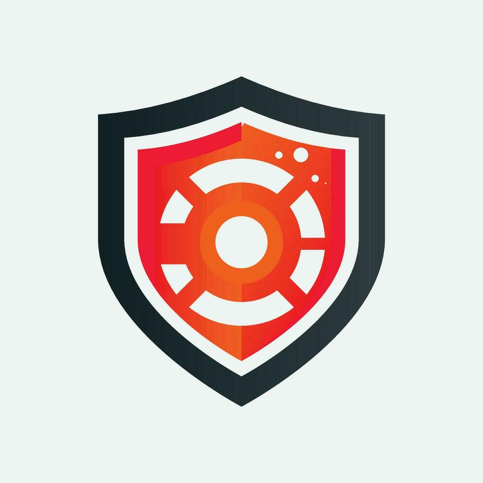 Shield security guard vector logo design template