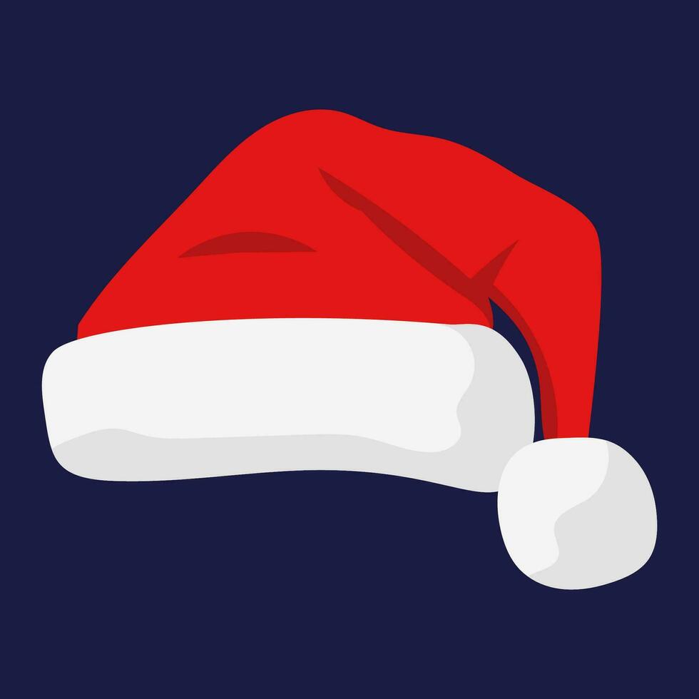 Papa Noel claus rojo sombrero vector