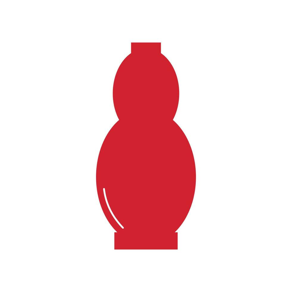 Ceramic vase icon. Flat color design. Vector illustration. pink drinking bottle, design for girls