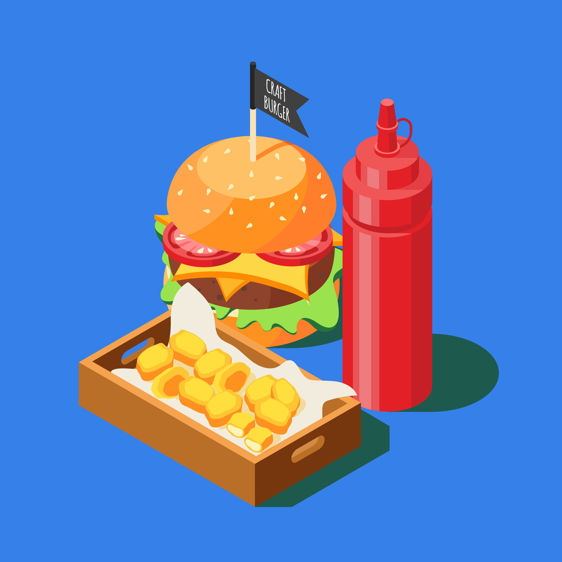 fast-food-combo-36001007-vector-art-at-vecteezy