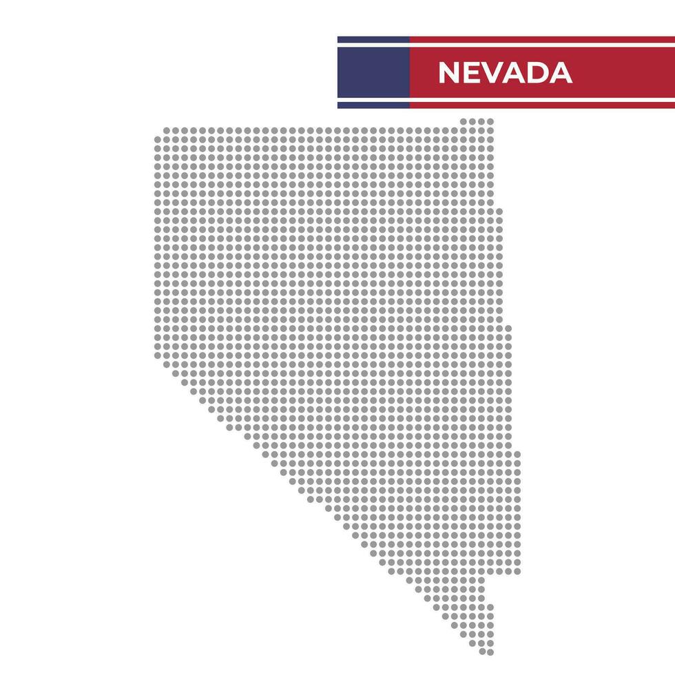 Dotted map of Nevada state vector