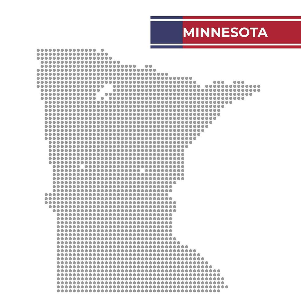 punteado mapa de Minnesota estado vector