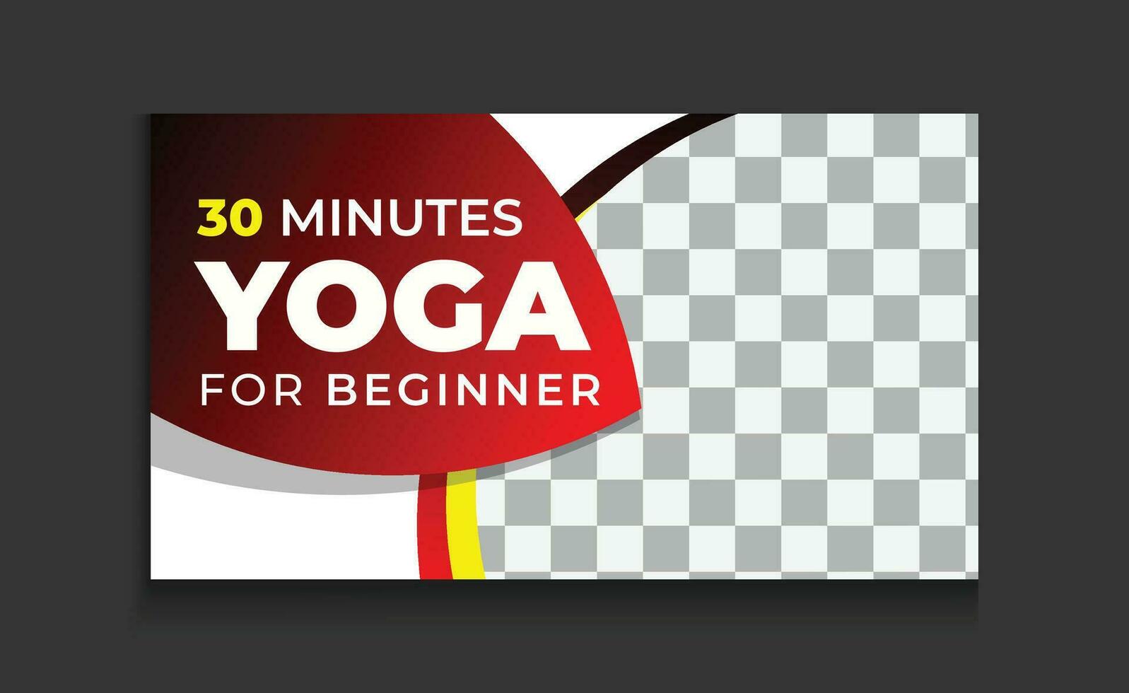 health and fitness yoga training video thumbnail Template with attractive style vector design