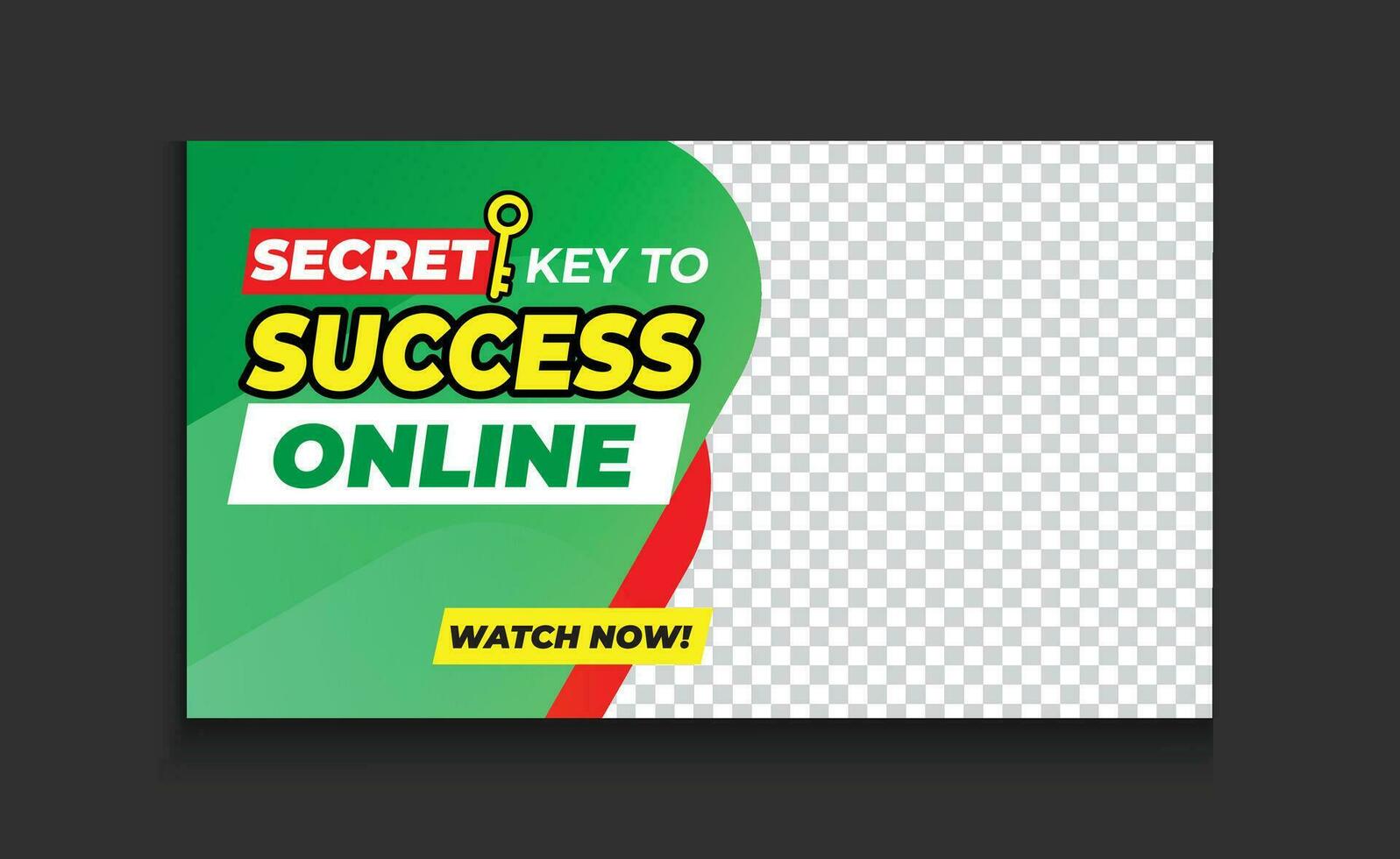 Online Business Success eye catching and visually appealing thumbnail design template with a strong understanding of color theory vector