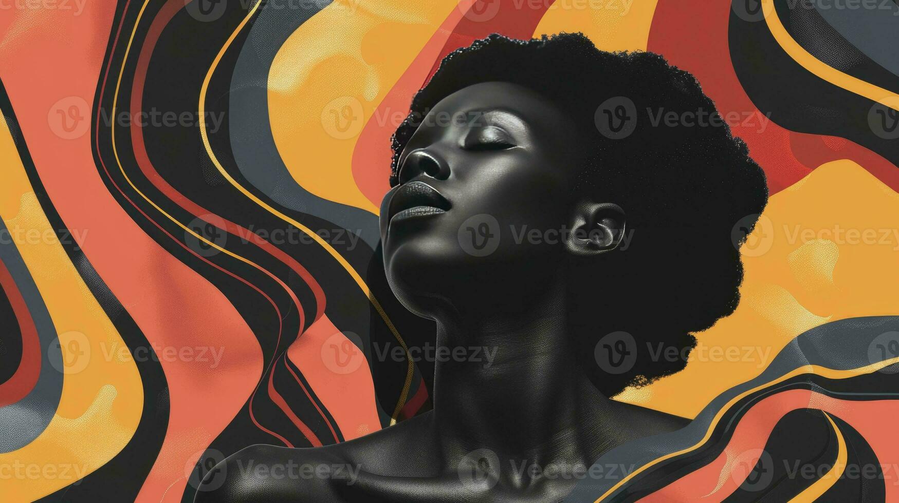 AI generated Black history month on an abstract background photo