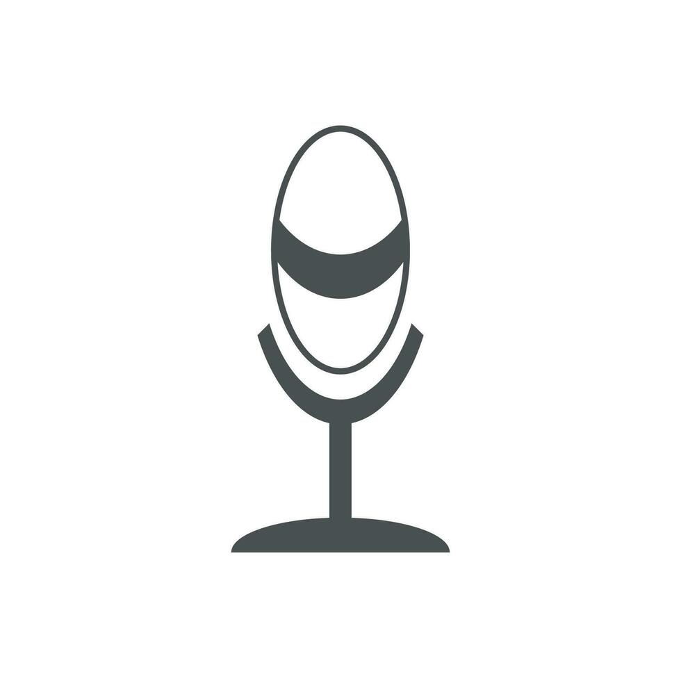 Easter egg and microphone icon vector