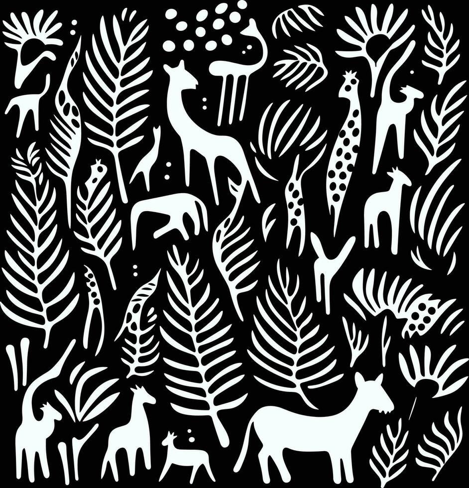 Black and White Background With Lots of Grainy White Strokes For, in the Style of Animal Motifs, Sleek and Stylized vector