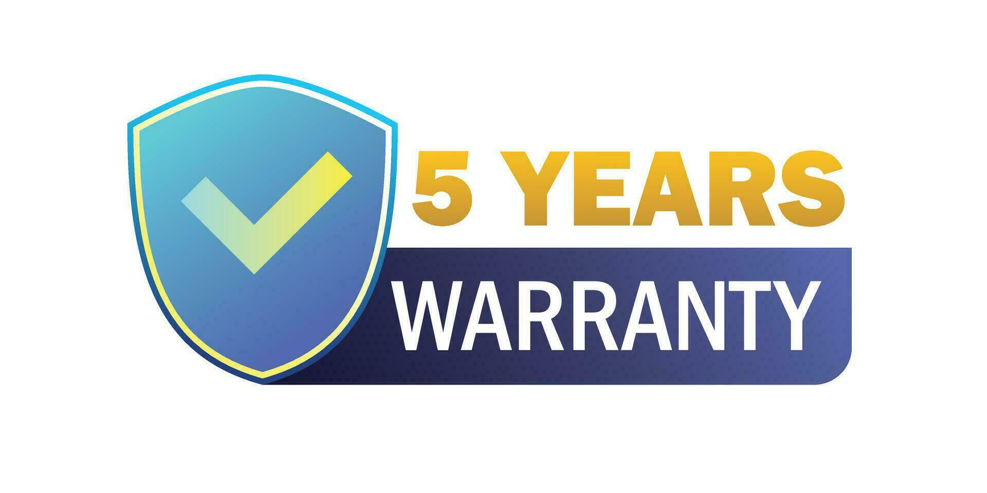 5 years warranty medal. guarantee sign and symbol. vector