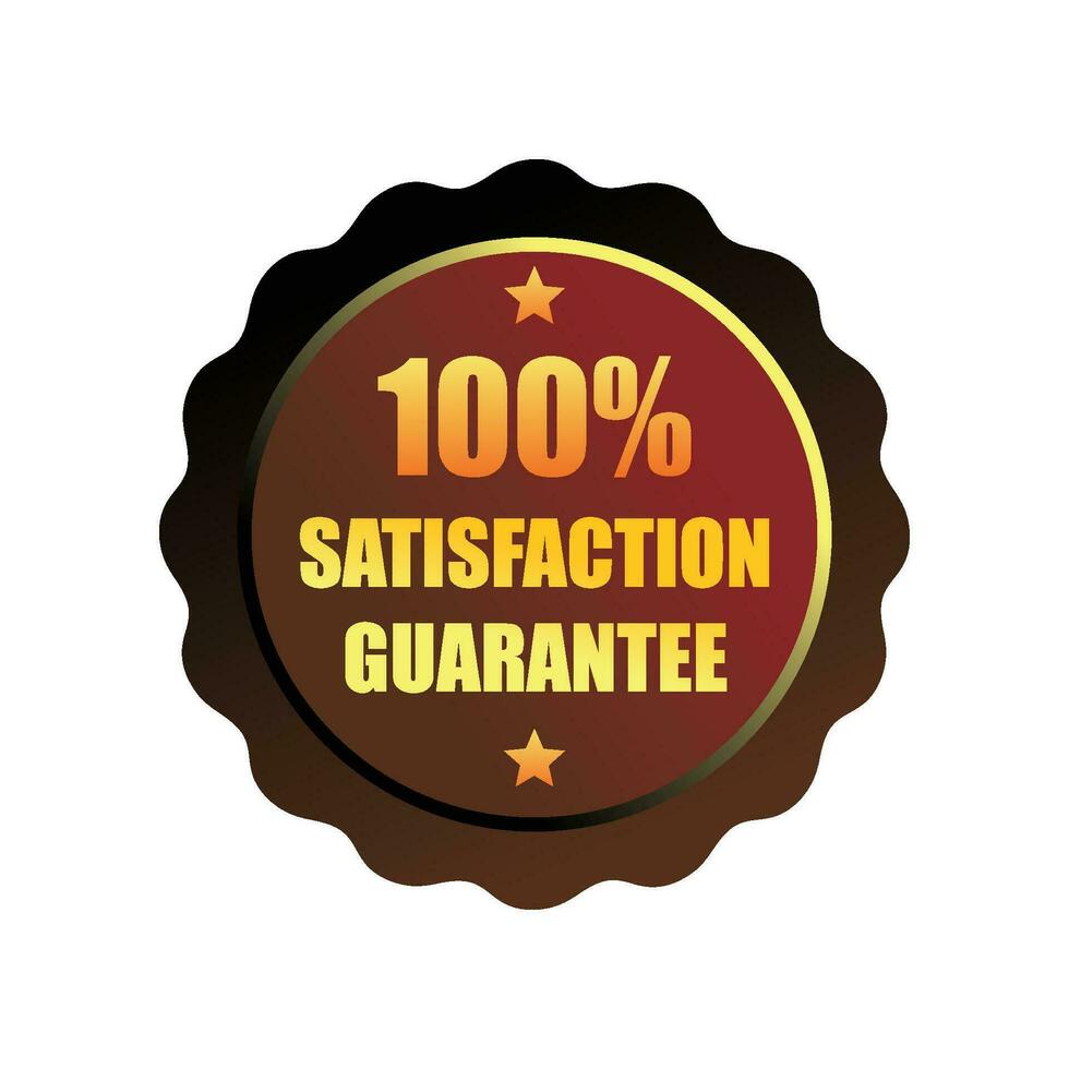 satisfaction guarantee label. service seal sign and symbol. vector