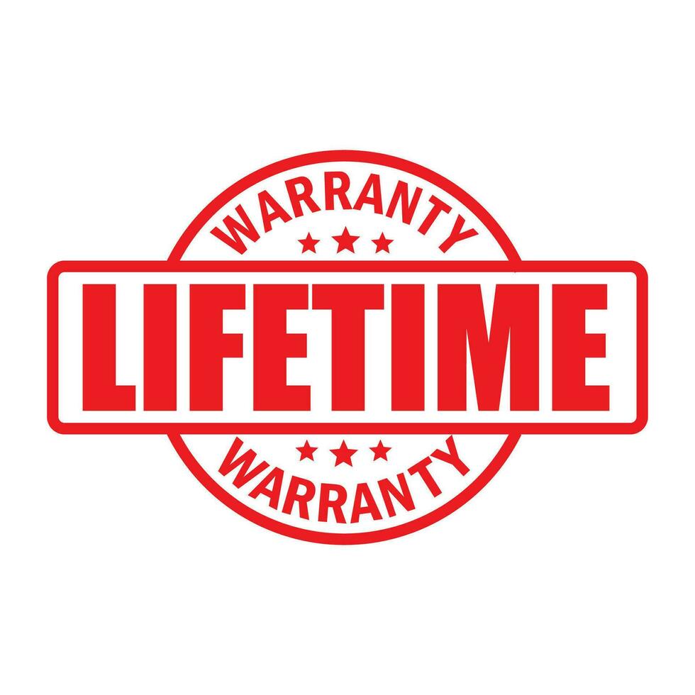 lifetime warranty sticker. guarantee sign and symbol. vector