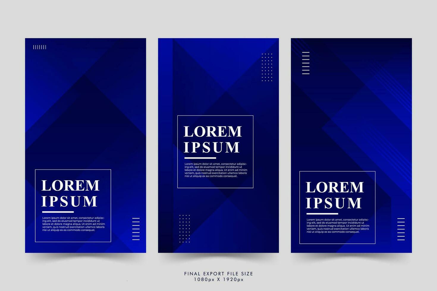 Creative story background. Abstract. Blue gradation. Memphis abstarct vector