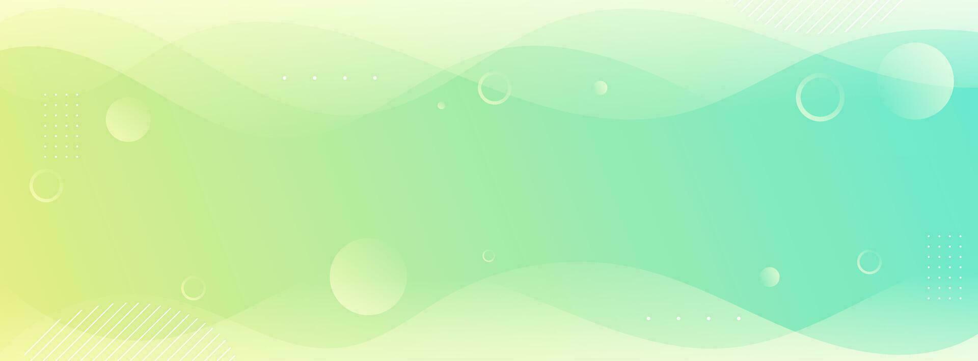 Modern background.Colorful. Green and yellow gradation. Wave effect style. Memphis element. Abstract. Vector