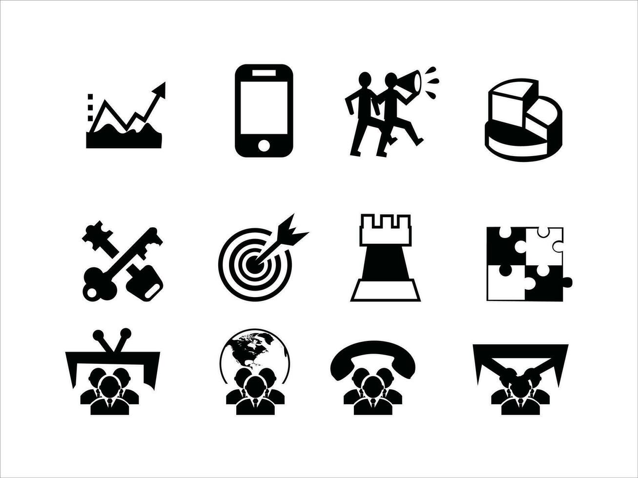 Marketing and media icon business vector