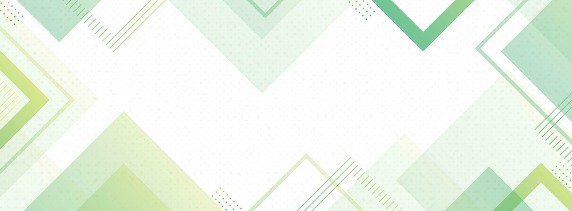 Banner background. Geometric . Green and yellow gradation. Transparent. Halftone. Memphis vector