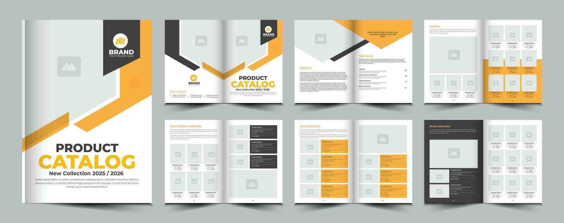 Product catalog or catalogue template design. vector