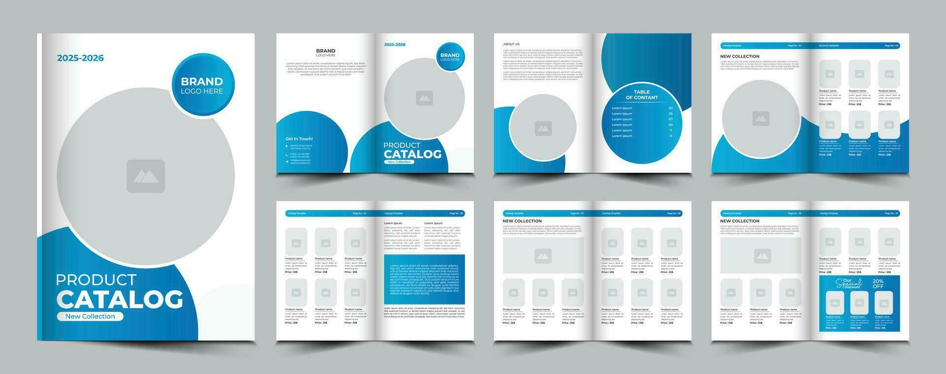 Product catalog or catalogue template design. vector
