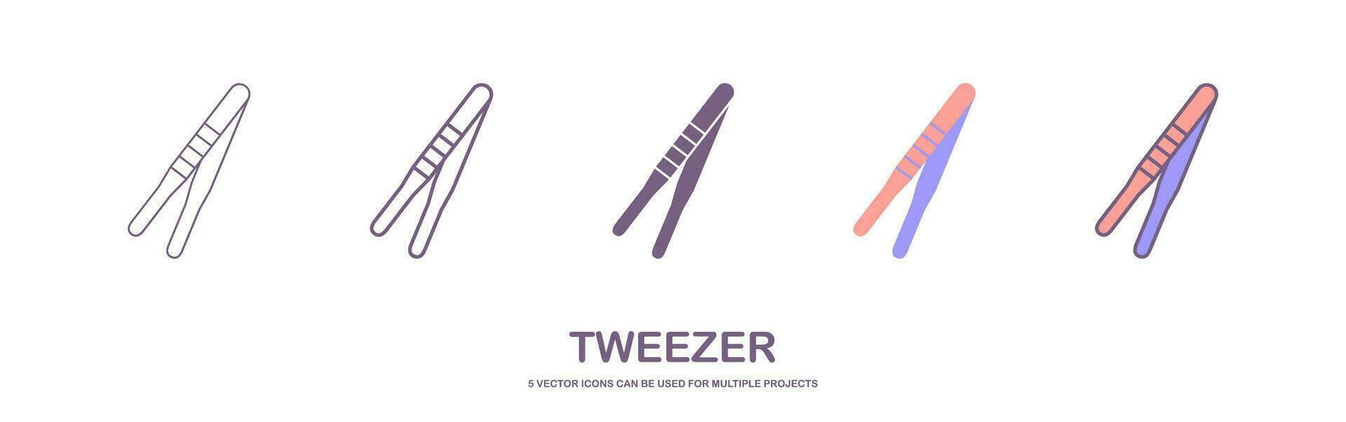 tweezers icon element of make up icon for mobile concept and web apps. Thin line tweezers icon can be used for web and mobile. Premium icon on white background vector