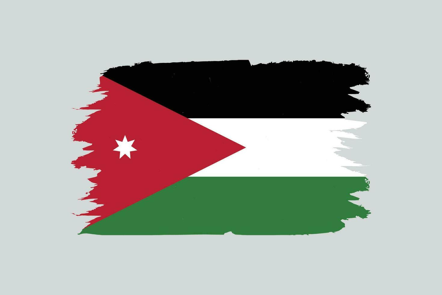 jordan flag official colors vector illustration