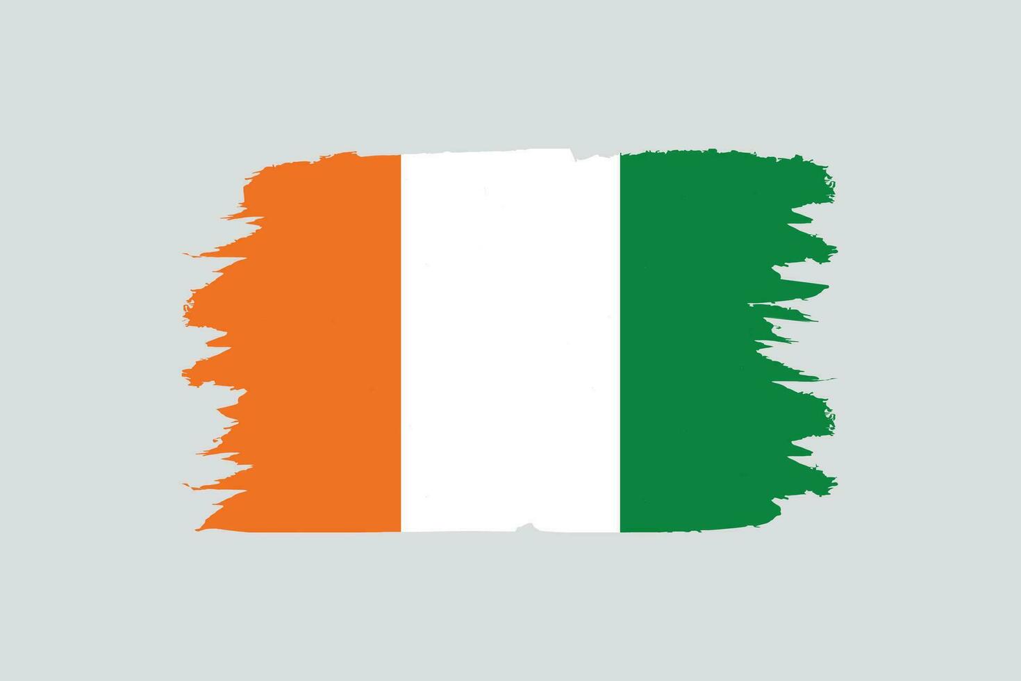 ivory coast flag official colors vector illustration