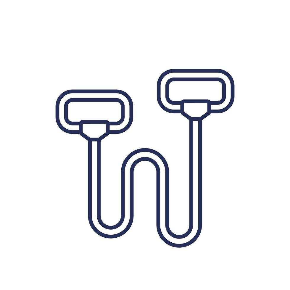 resistance band line icon, vector