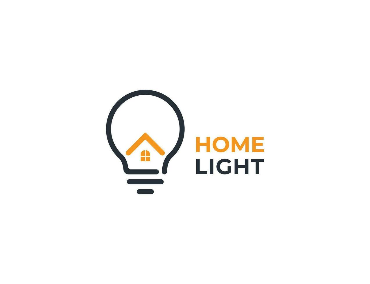 Light Bulb Lamp Home ideas Logo Concept symbol icon sign Element Design. Smart Home Logotype. Vector illustration template