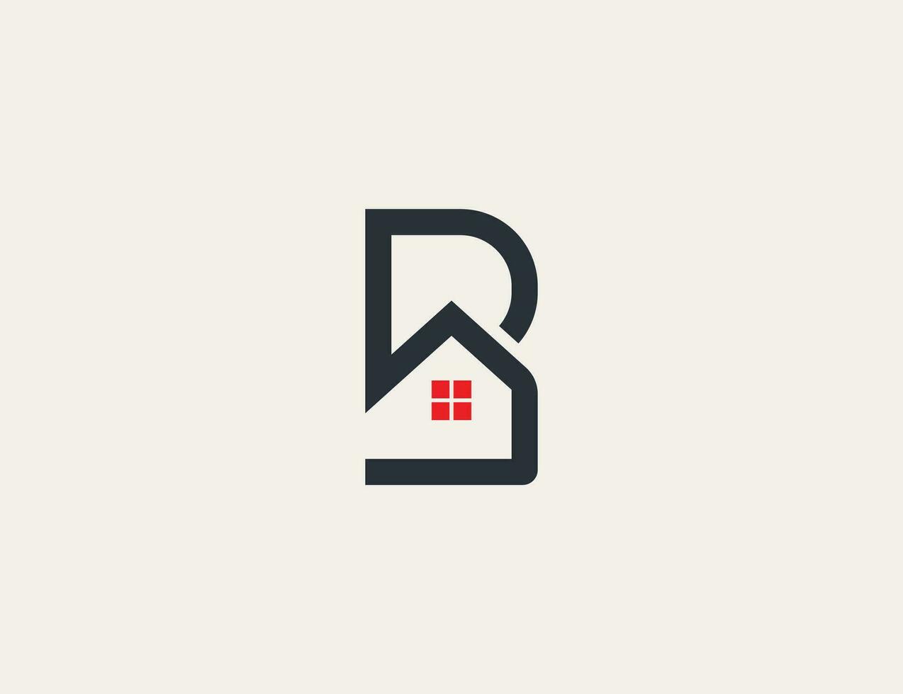 initial Letter B Home Real Estate Logo Concept symbol sign icon Element Design. Mortgage, Realtor, House Logotype. Vector illustration template