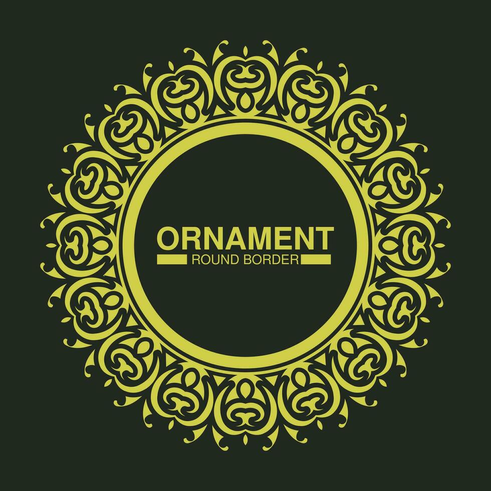 ornament pattern circle border design vector