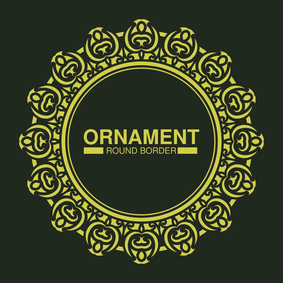 ornament pattern circle border design vector