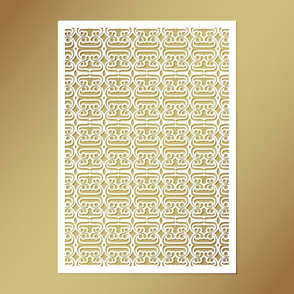 seamless die cut decorative pattern template vector