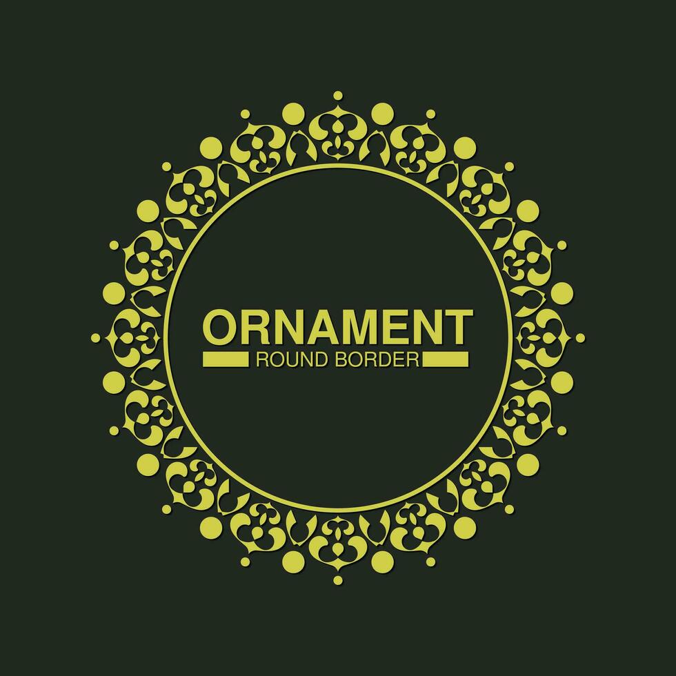 ornament pattern circle border design vector