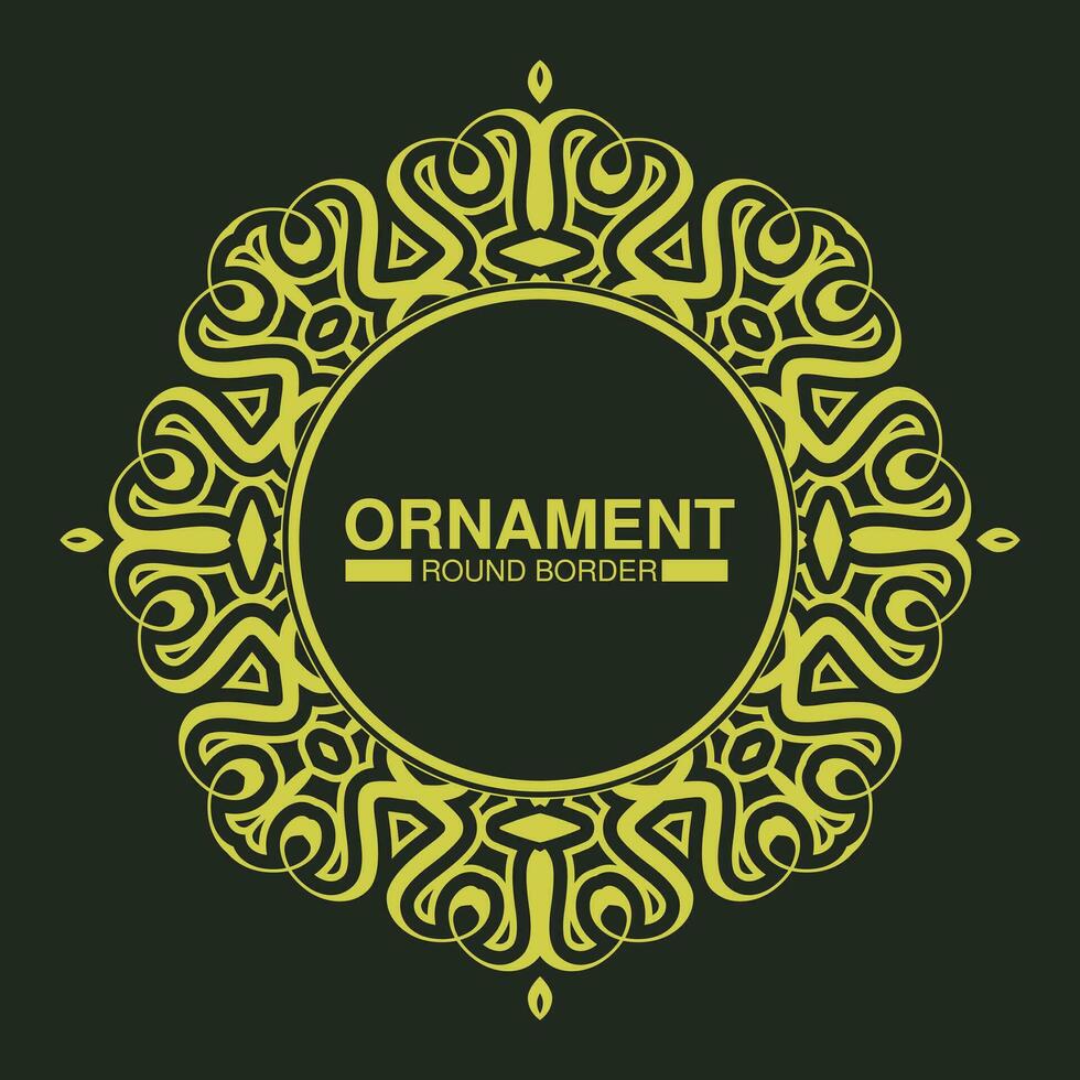 ornament pattern circle border design vector
