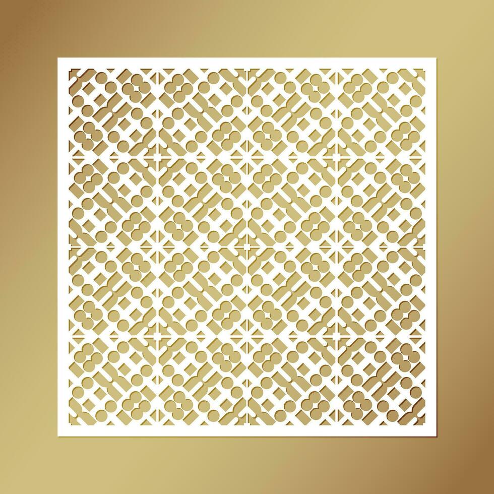 seamless die cut decorative pattern template vector