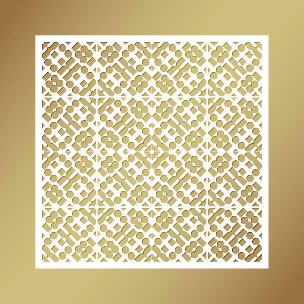 seamless die cut decorative pattern template vector