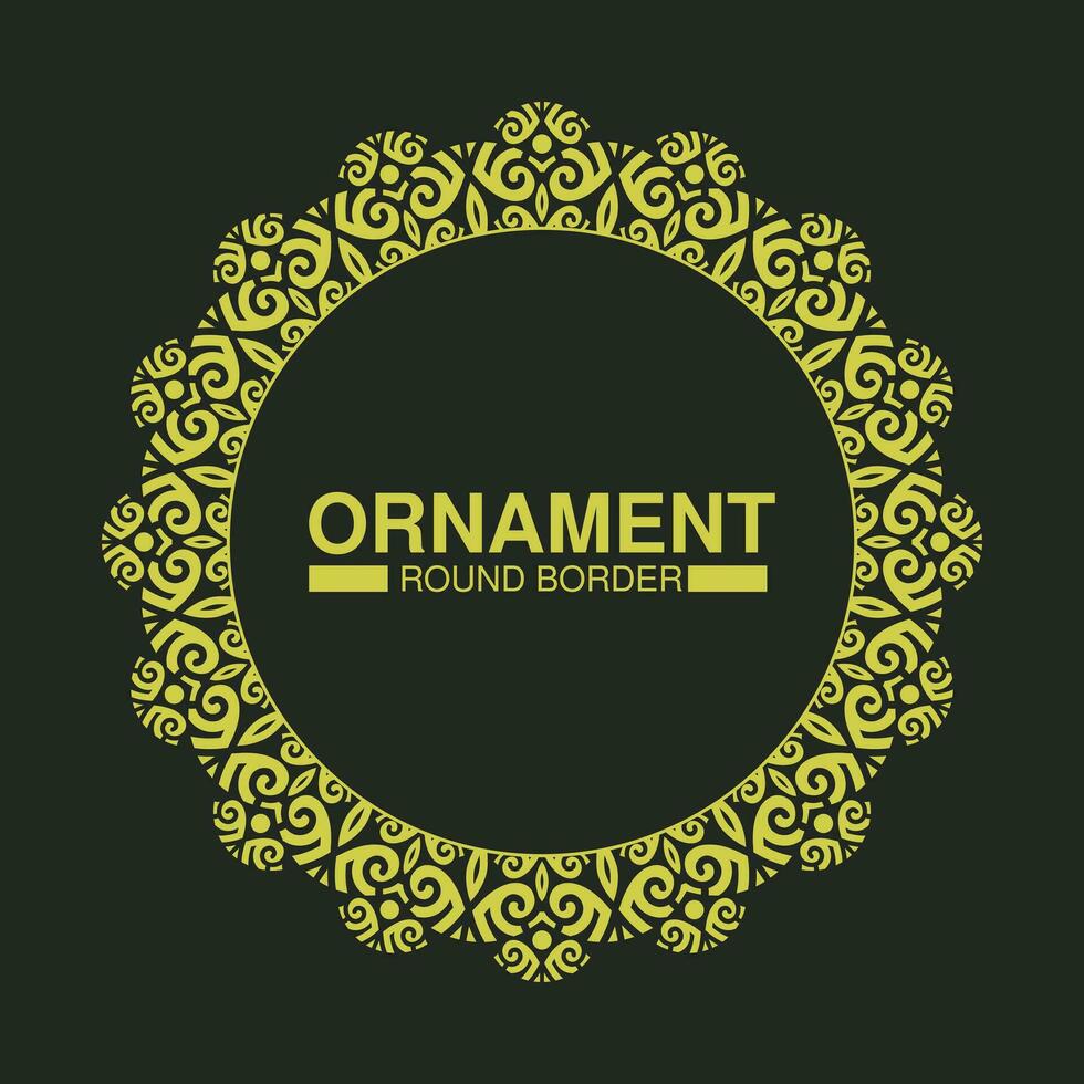 ornament pattern circle border design vector