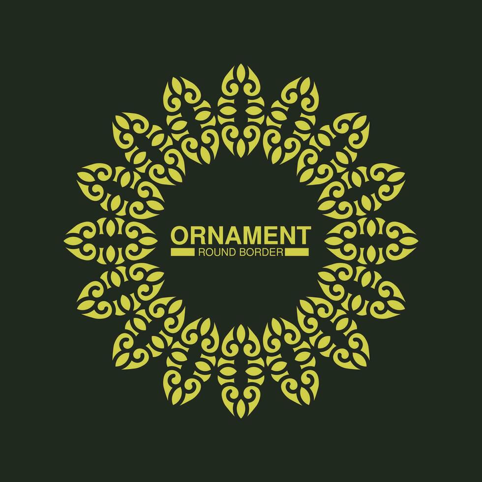 ornament pattern circle border design vector