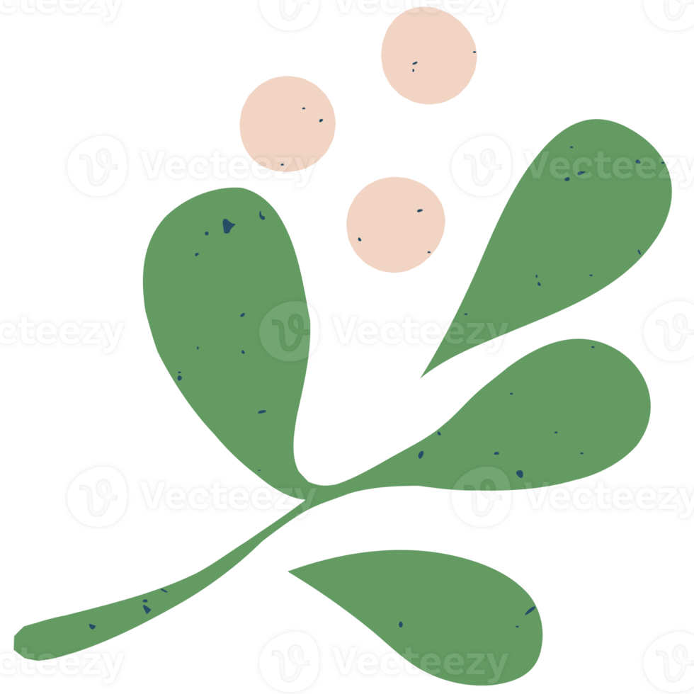 AI generated a green leaf with two dots on it png