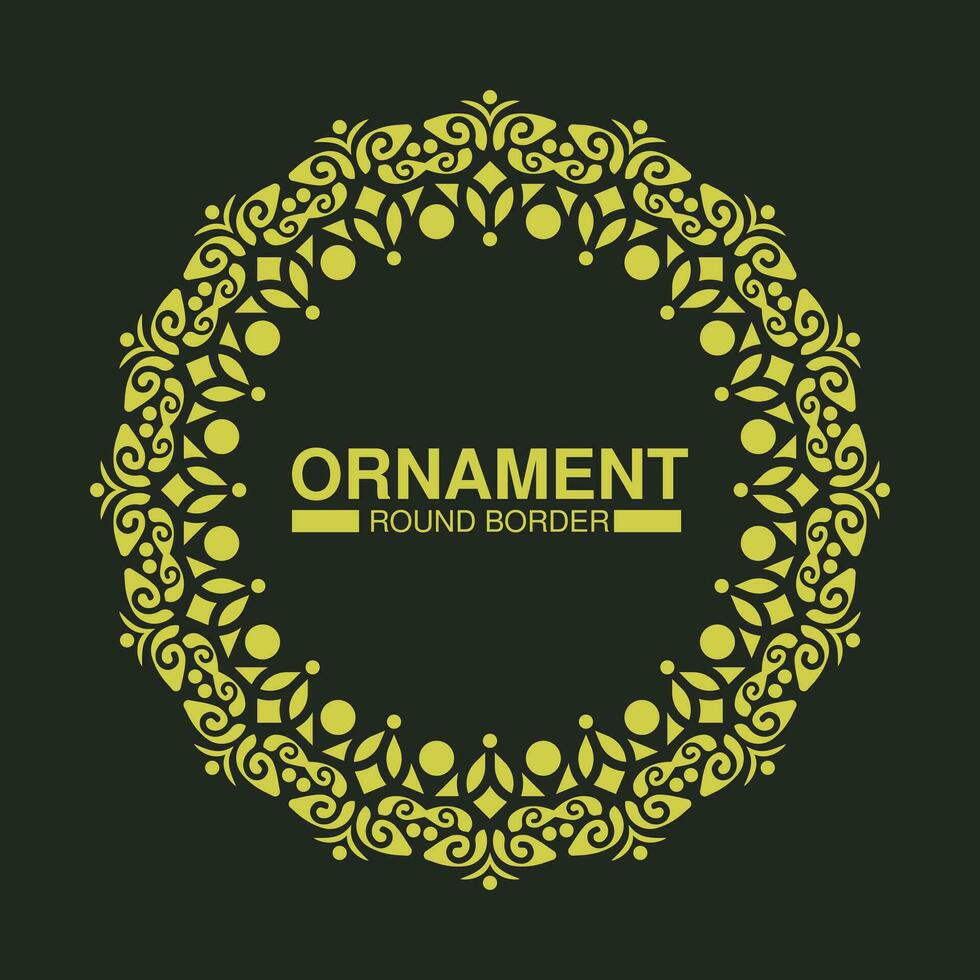 ornament pattern circle border design vector